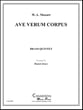 Ave Verum Corpus Brass Quintet P.O.D. cover